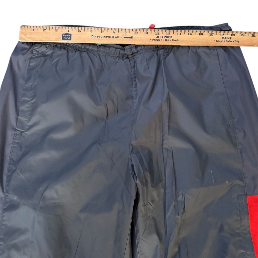 Nike Track Lined Pants Athletic Warm Up Men Sz XL Baggy Red Gray Zip Ankles Y2K - Picture 8 of 16